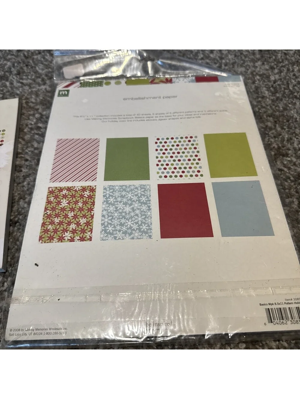 Christmas Scrapbook Embellishment Paper And Project Pad